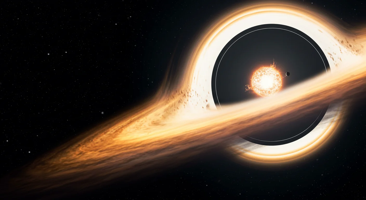 Massive Black Hole with Accretion Disk – Deep Space Cosmic Scene