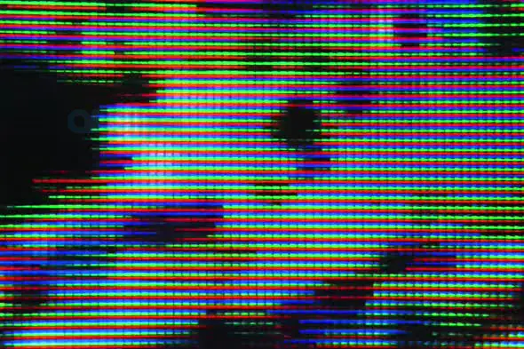 Colorful Pixel Glitch Screen Effect
