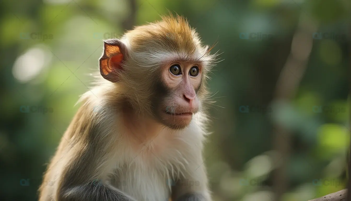 Young Monkey in Natural Habitat