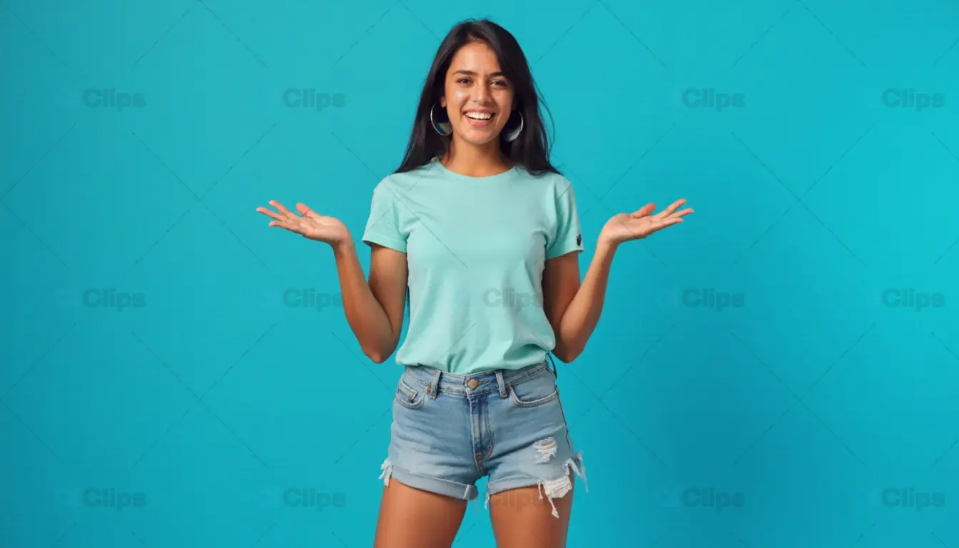 Smiling Woman in Casual Outfit