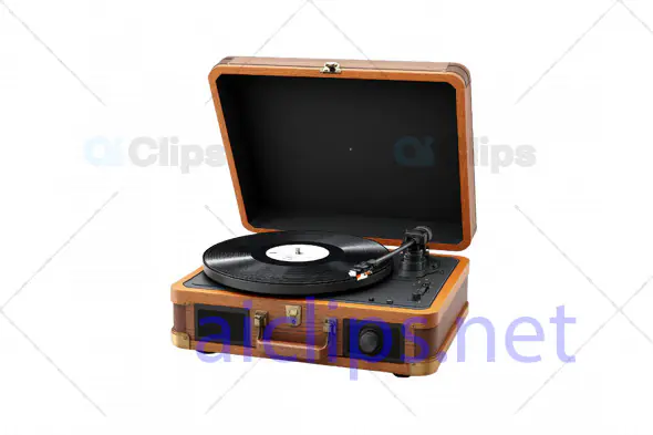 Vintage Suitcase Vinyl Record Player 3D Model