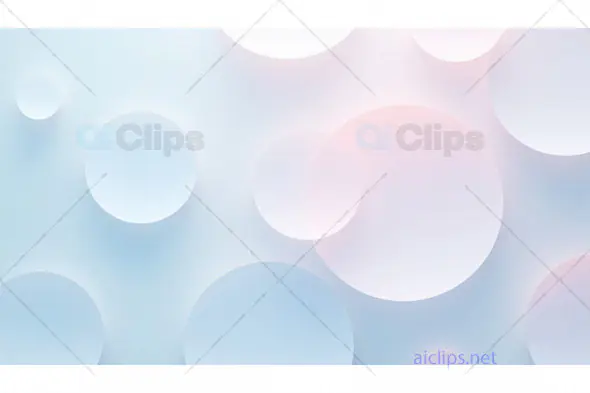 Abstract Overlapping Circles on Soft Gradient Background
