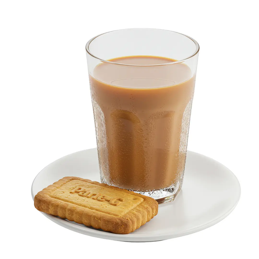 Aromatic Indian Chai with Biscuit PNG Clipart