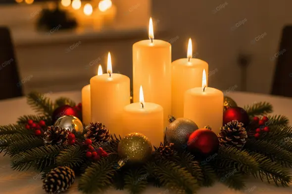 Elegant Advent Wreath Glow