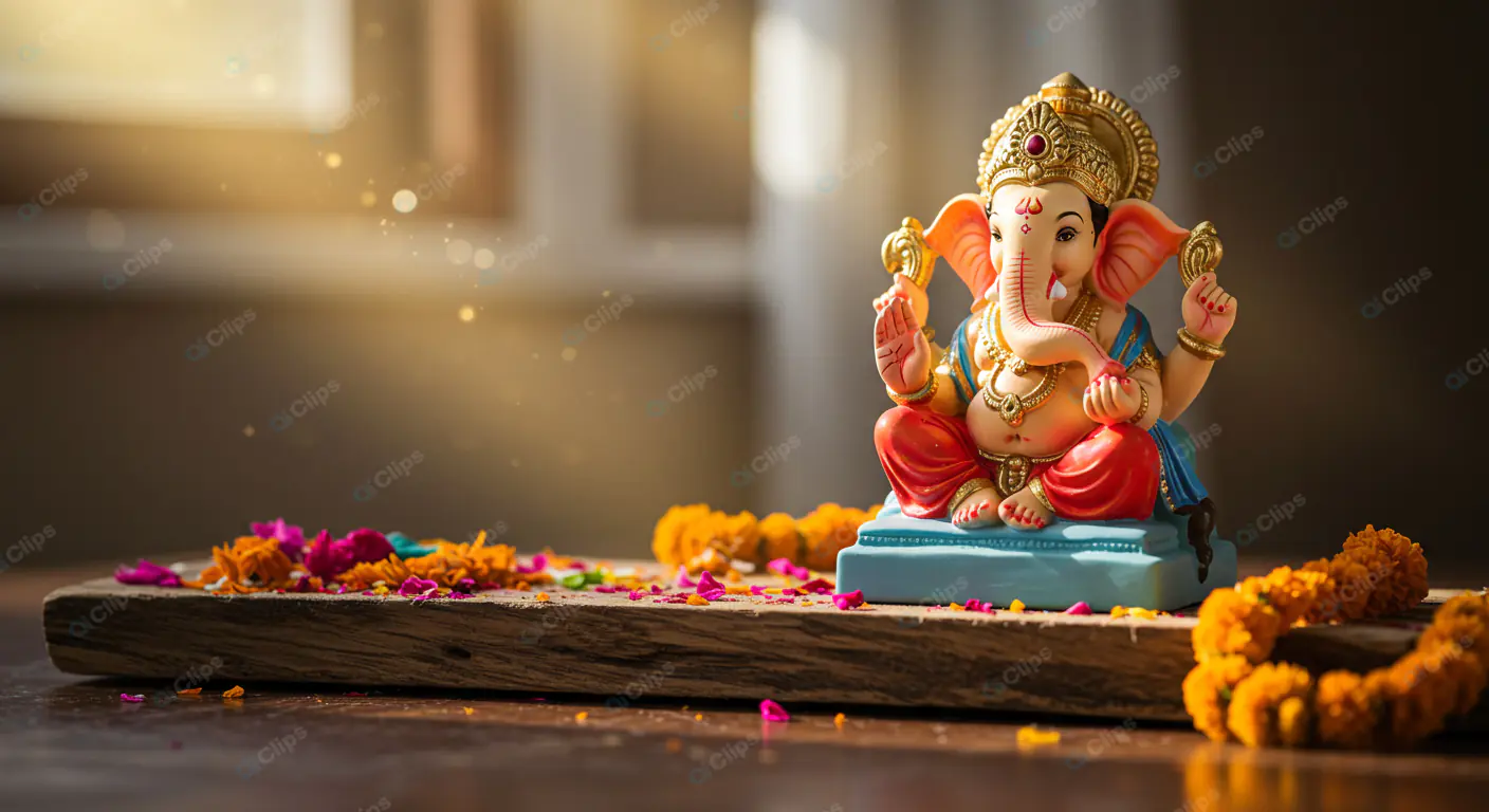 Ganesha Idol Adorned