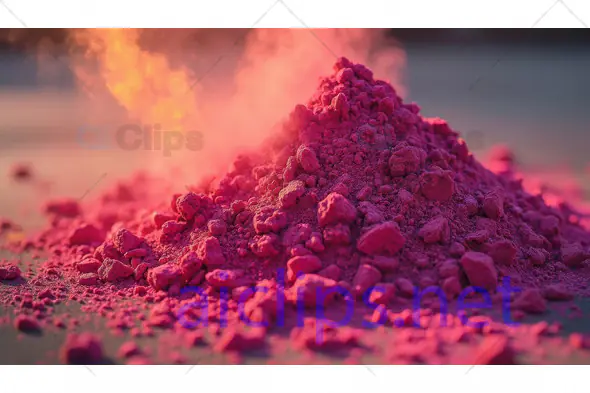 Pink Holi Powder with Color Cloud