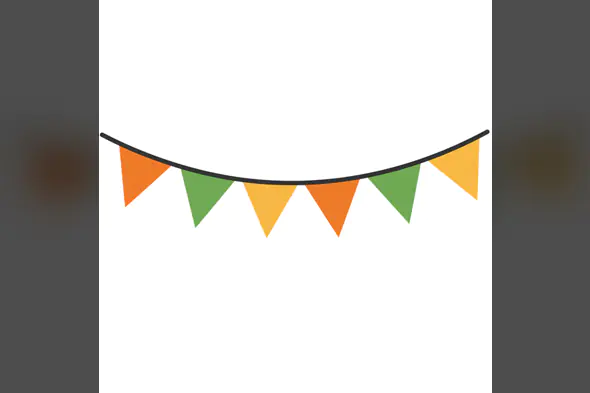 Tri-Color Pennant Banner Vector
