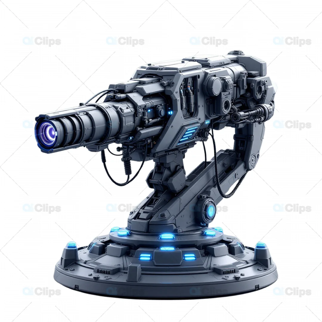 3D Advanced Sci-Fi Laser Turret