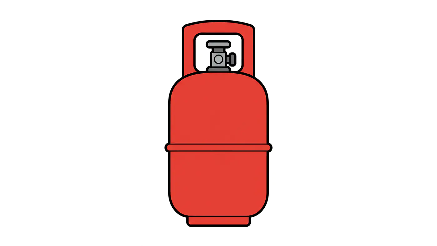Red Gas Cylinder Vector