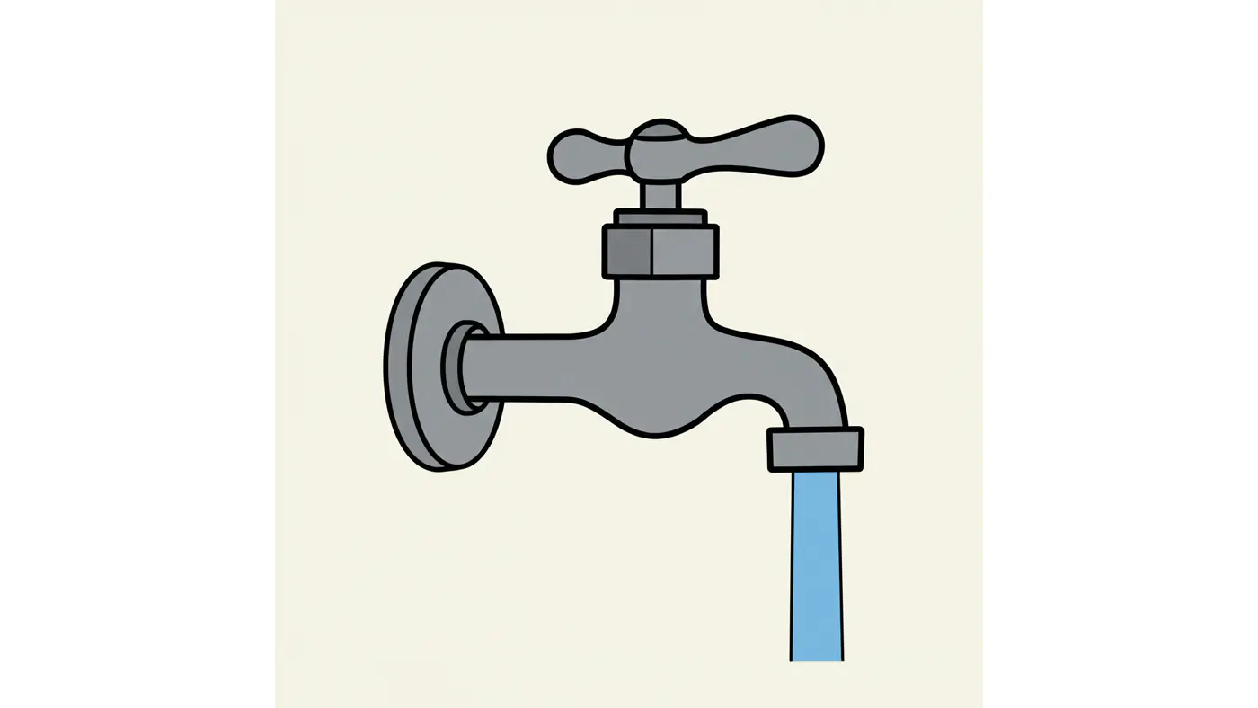 Water Faucet Vector Illustration