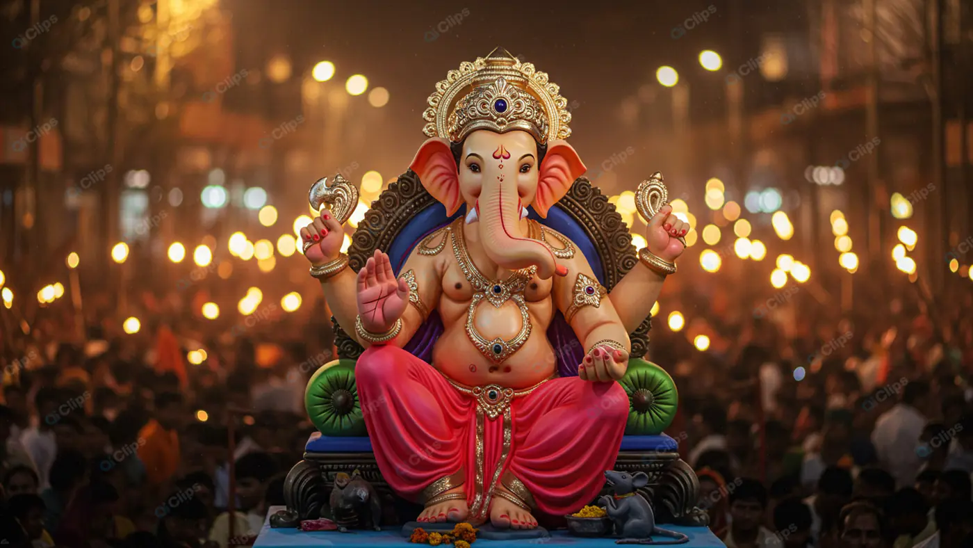 Ganesha's Luminous Procession