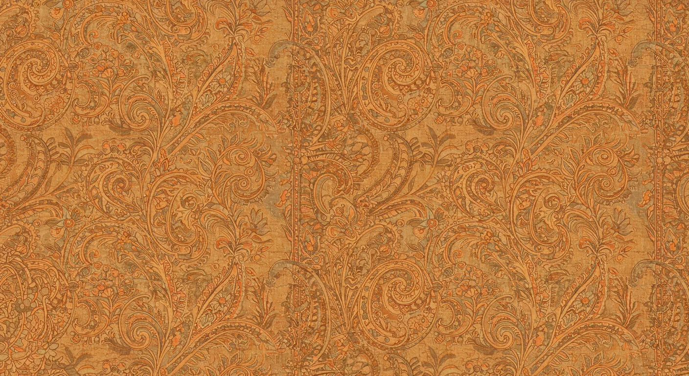 Subtle Brown Paisley Fabric Texture | Seamless Indian Vintage Textile Pattern