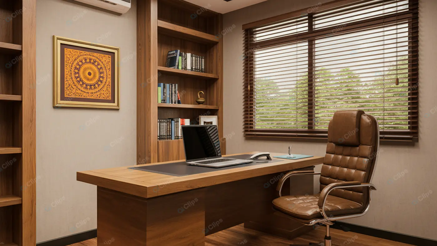 Sophisticated Home Office Interior
