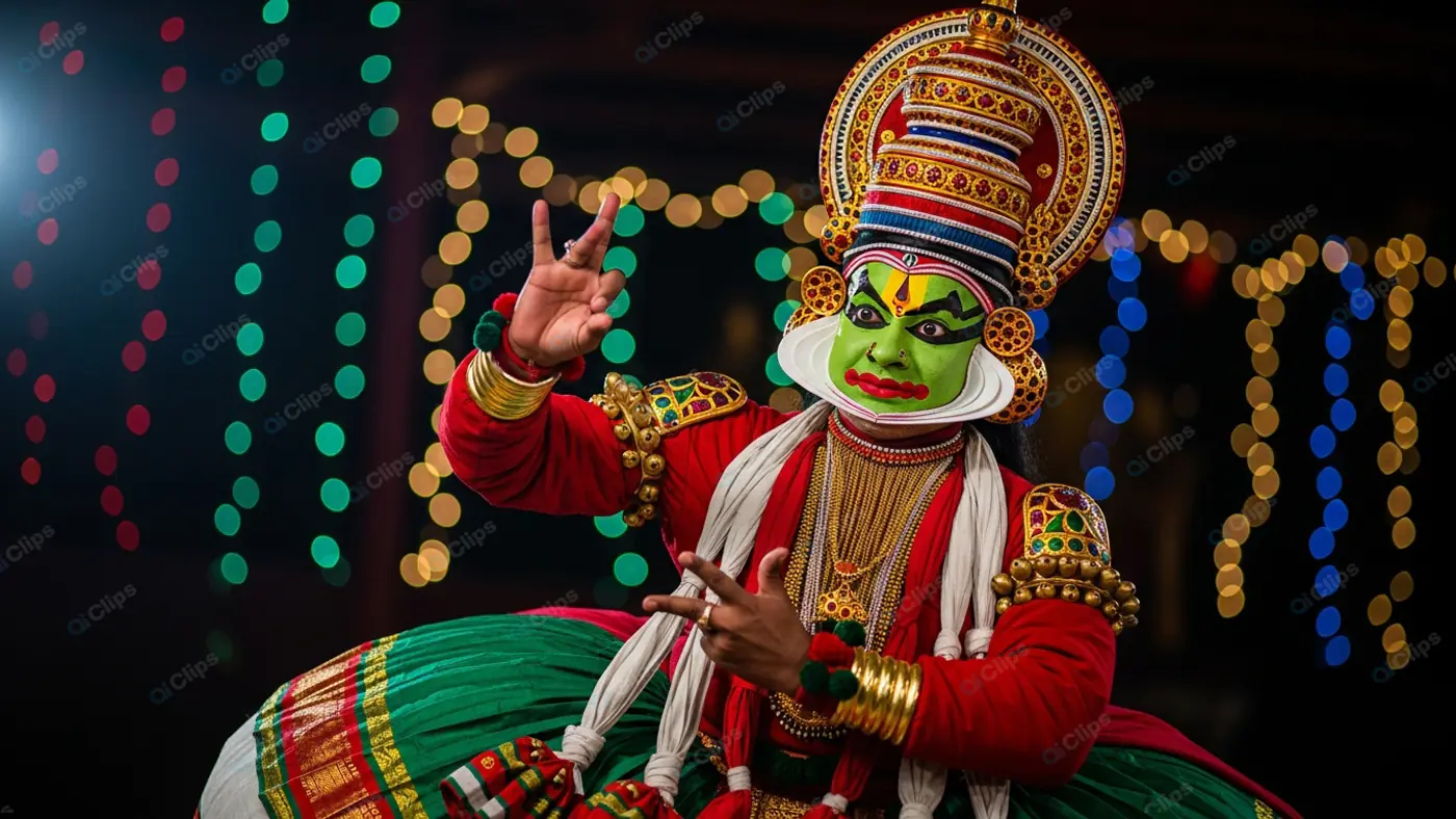 Kathakali Performer's Vibrant Expression