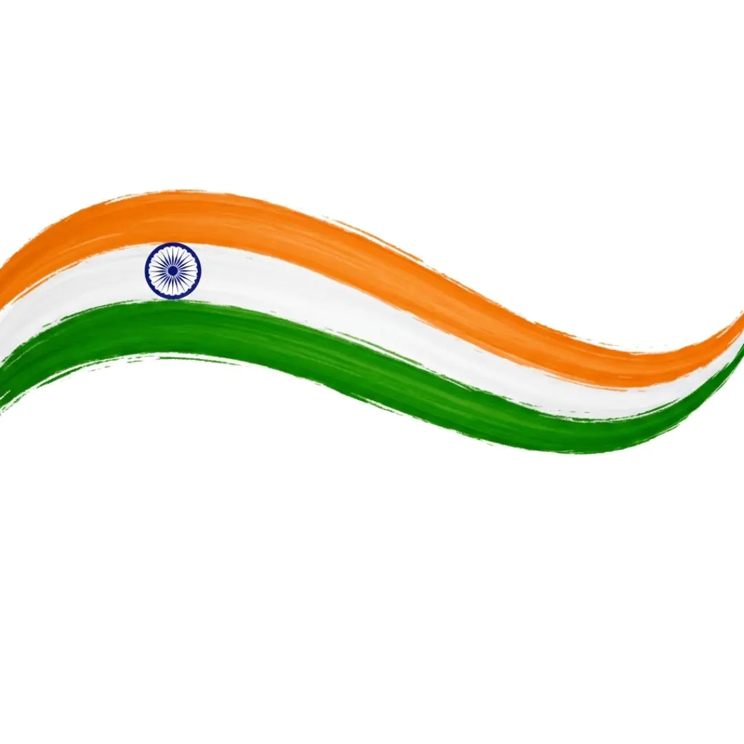 Flowing Indian Tricolor Flag Design PNG Clipart