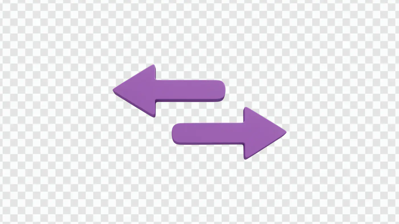 Purple Bidirectional Arrows Symbol PNG Clipart