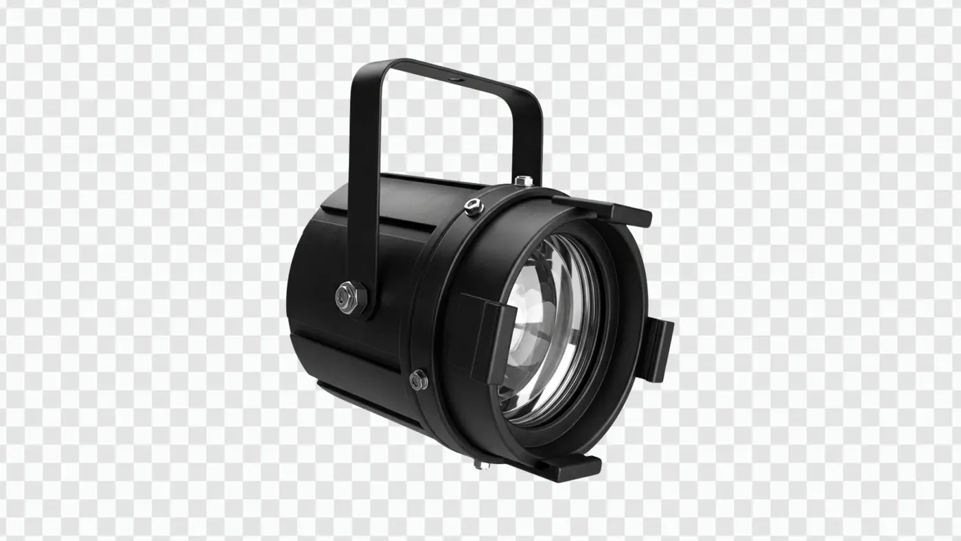 Black Professional Theater Stage Spotlight Isolated PNG Clipart