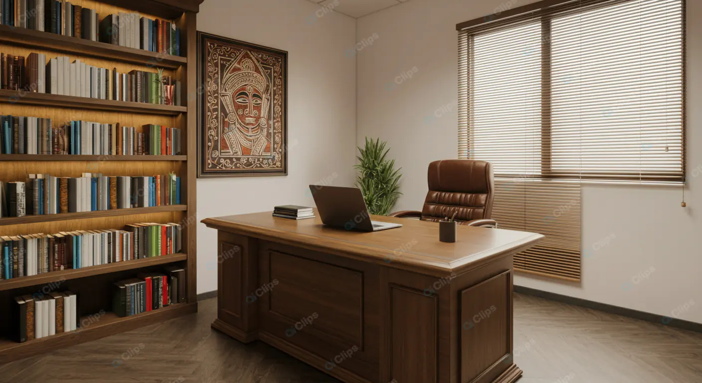 Sophisticated Scholar's Study