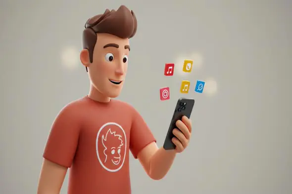 3D Character Exploring Mobile Apps