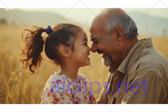 Grandfather and Granddaughter Bonding