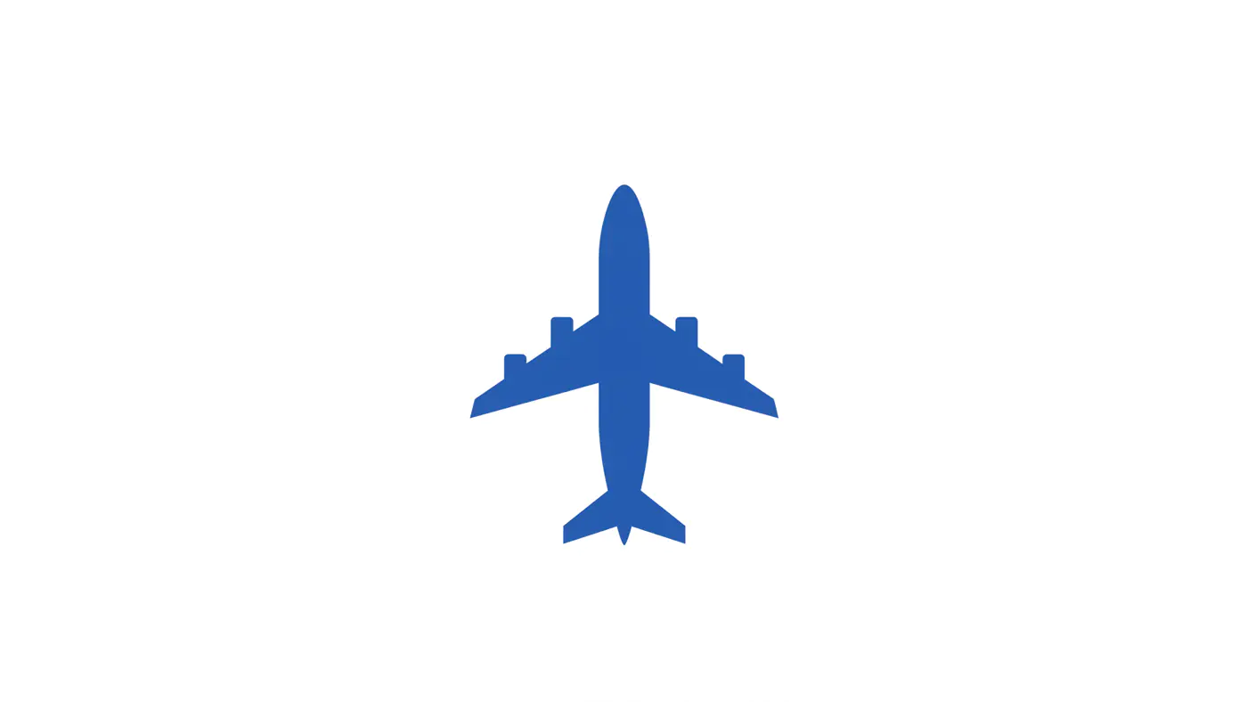 Sleek Blue Airliner Icon