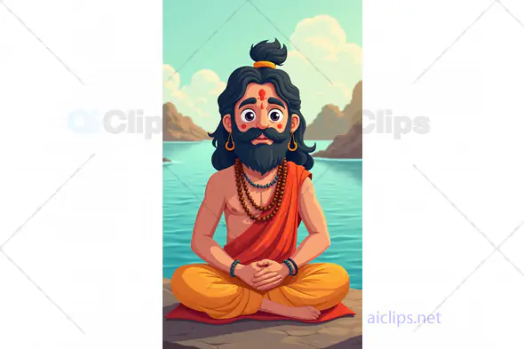 Meditating Yogi by Serene River