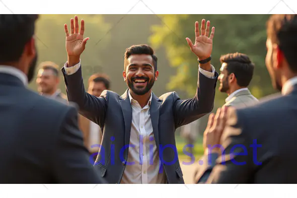 Excited Businessman Celebrating Success 1