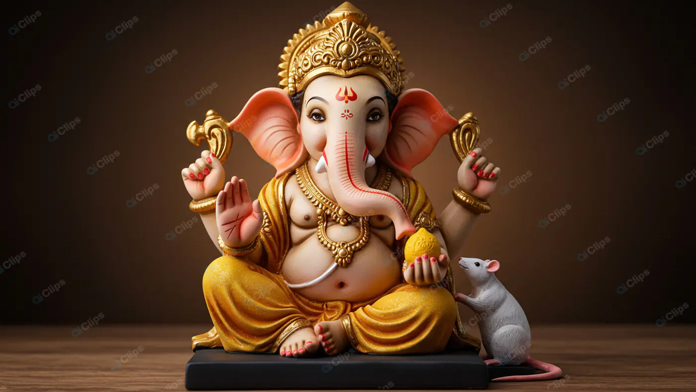 Ganesha's Golden Serenity