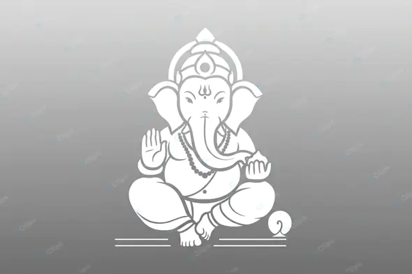 Radiant Ganesha Icon on Gradient