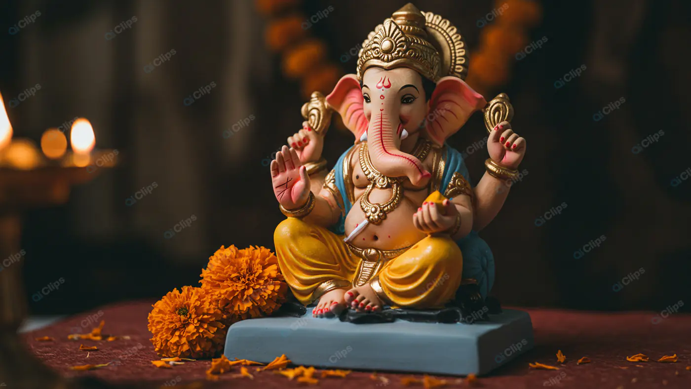 Ganesha's Tranquil Devotion