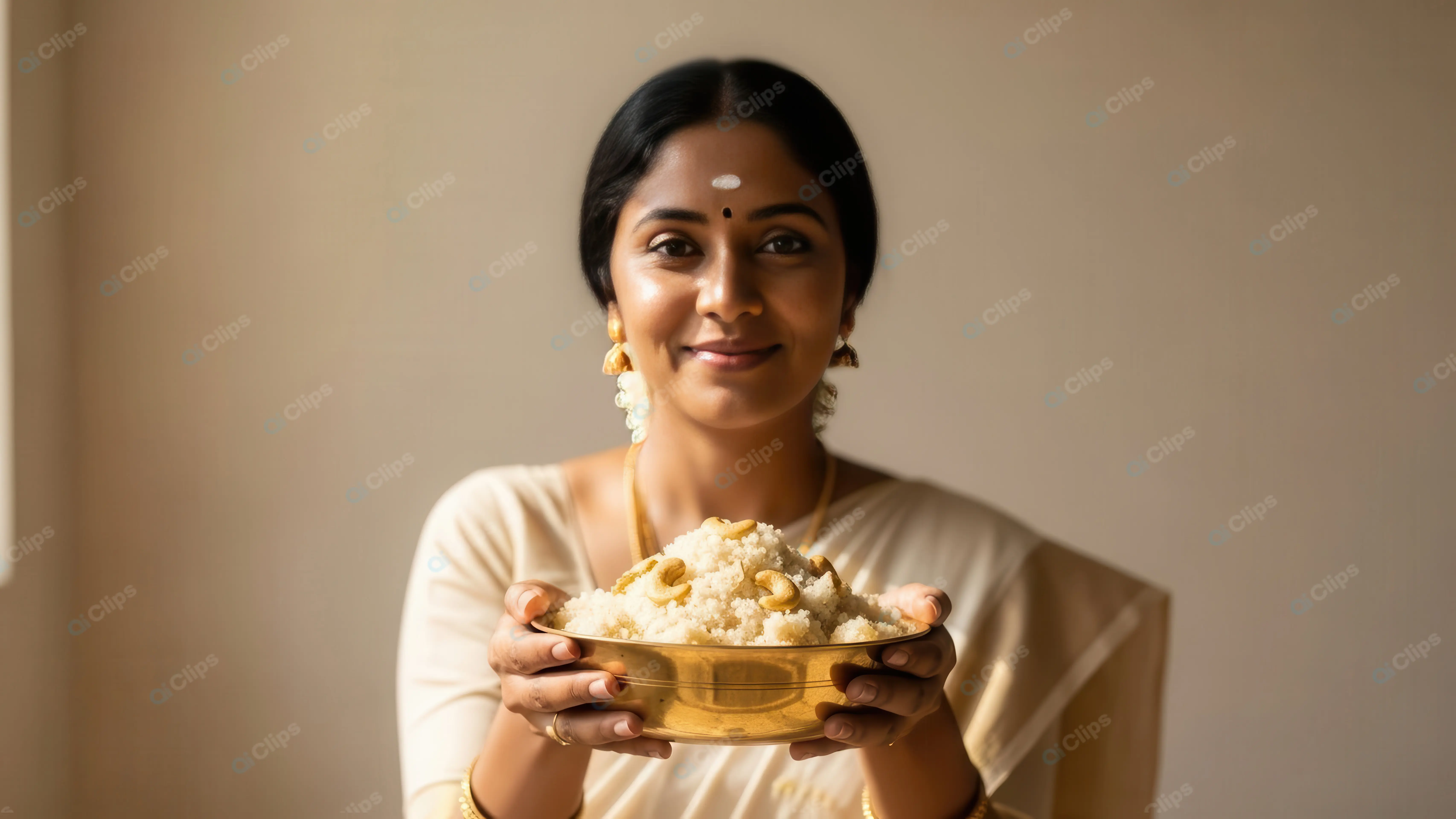 South Indian Woman with a Traditional Sweet