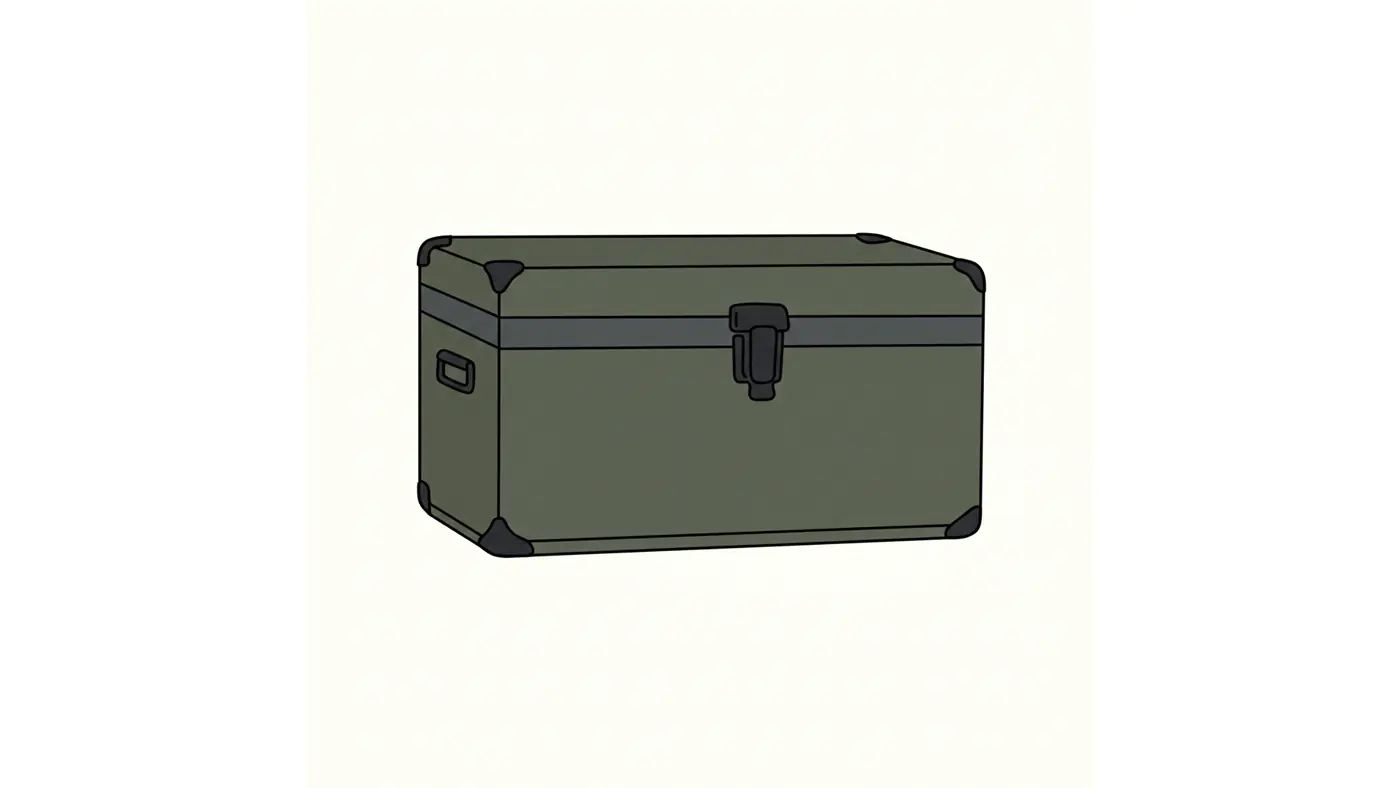 Military-Style Storage Trunk Vector