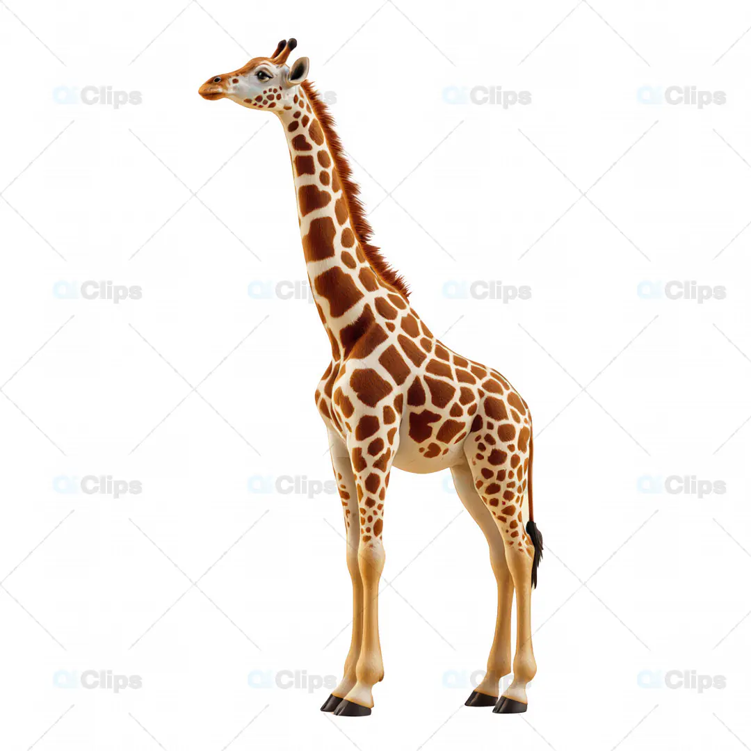 3D Stylized Giraffe Asset – Tall African Wildlife Animal Model