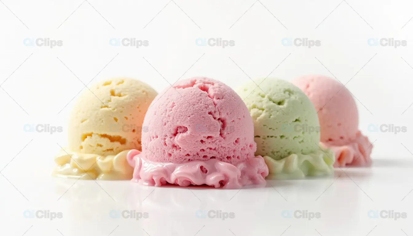 Colorful Ice Cream Scoops