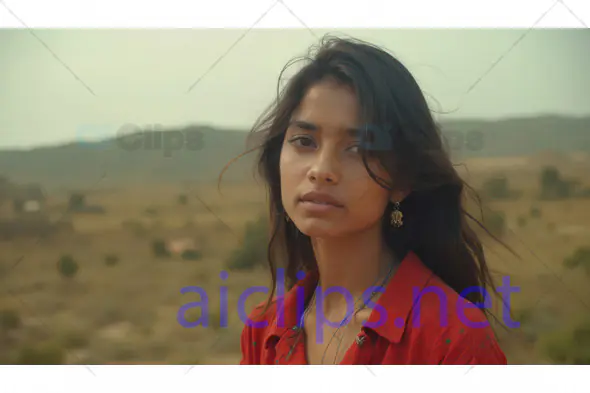 Young Woman in Rural Landscape