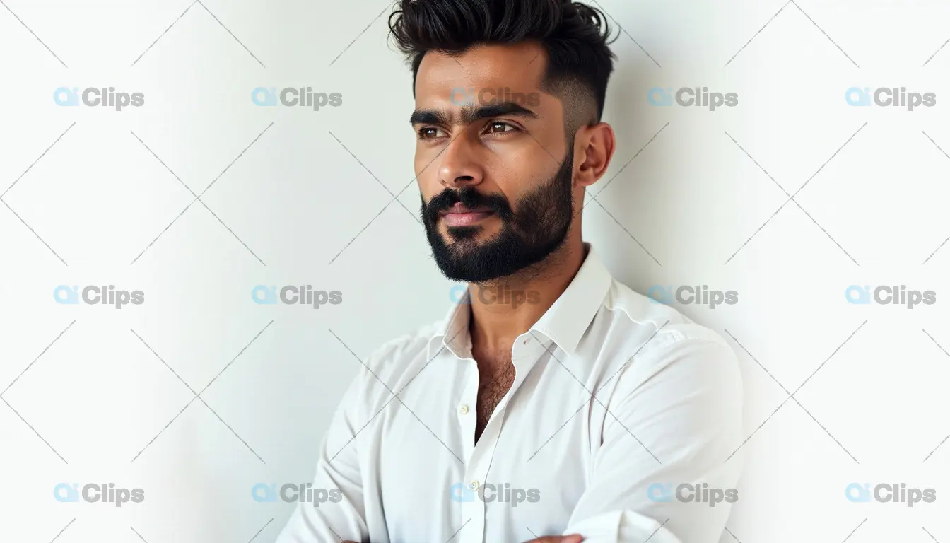 Businessman in White Shirt with Arms Crossed