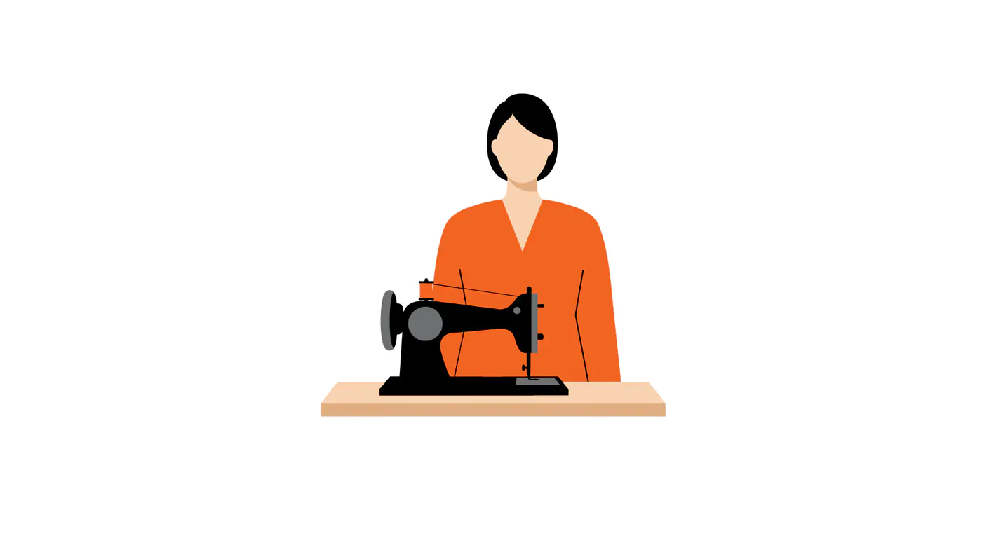 Minimalist Tailor Vector Graphic