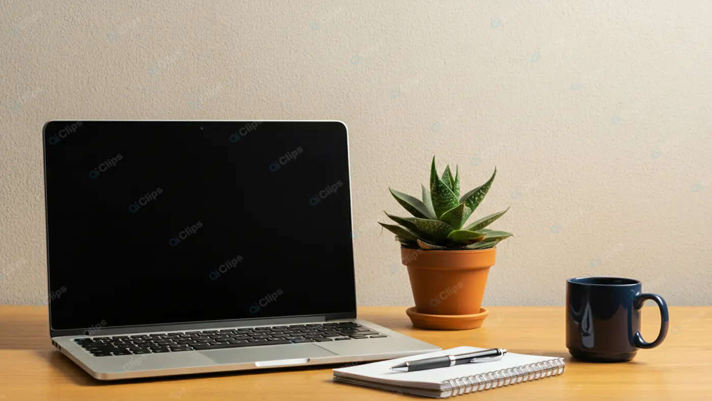 Minimalist Work-from-Home Desk Setup