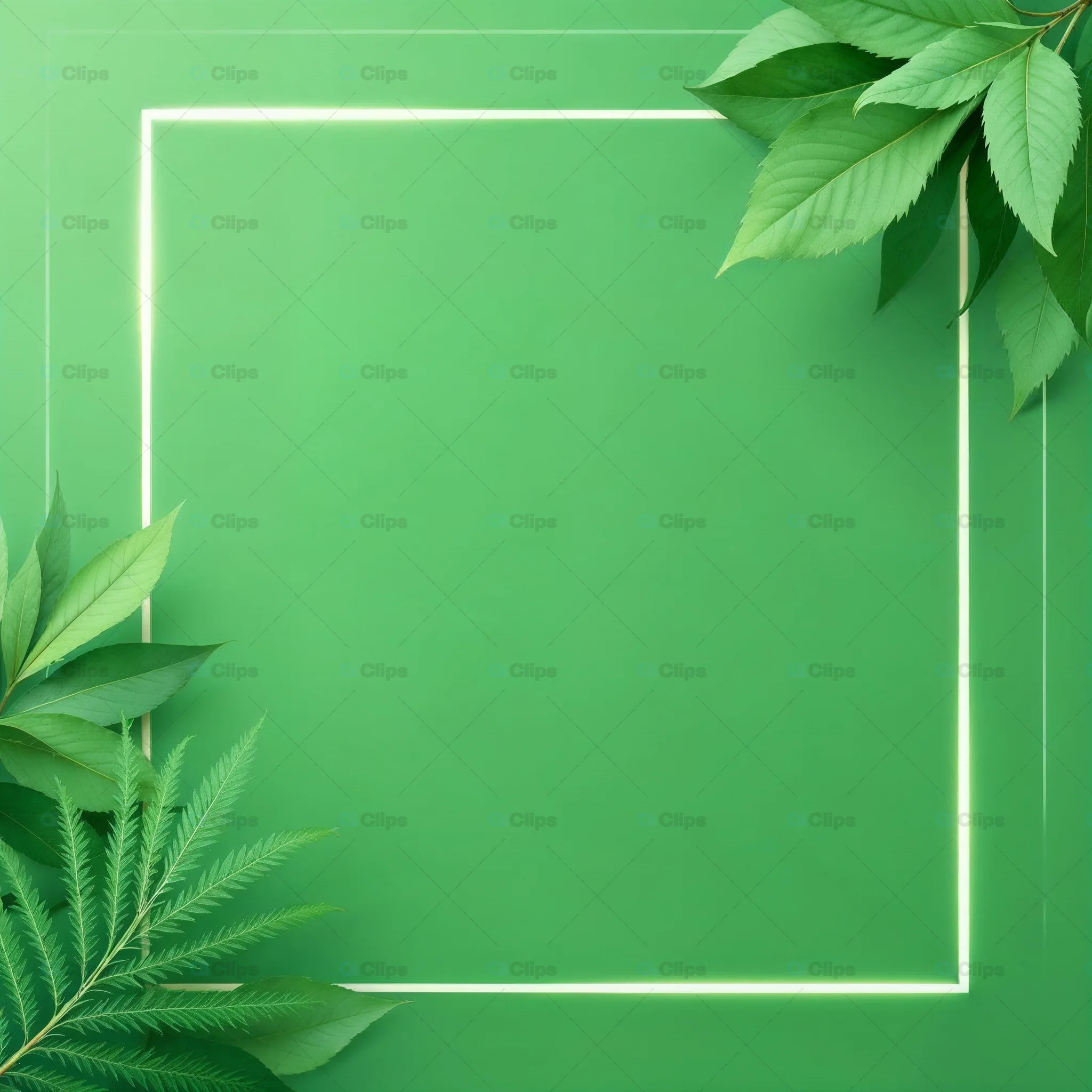 Green Nature Frame Background