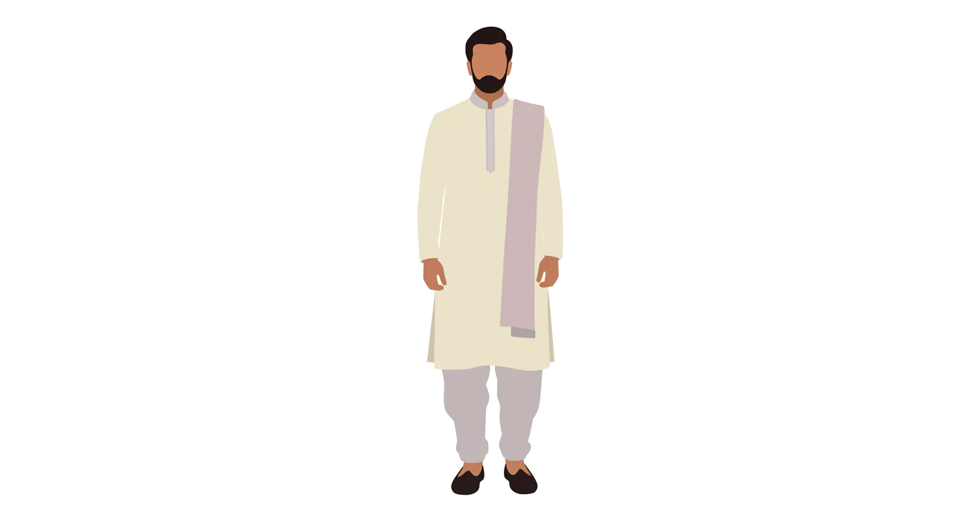 Stylish Kurta Ensemble Vector