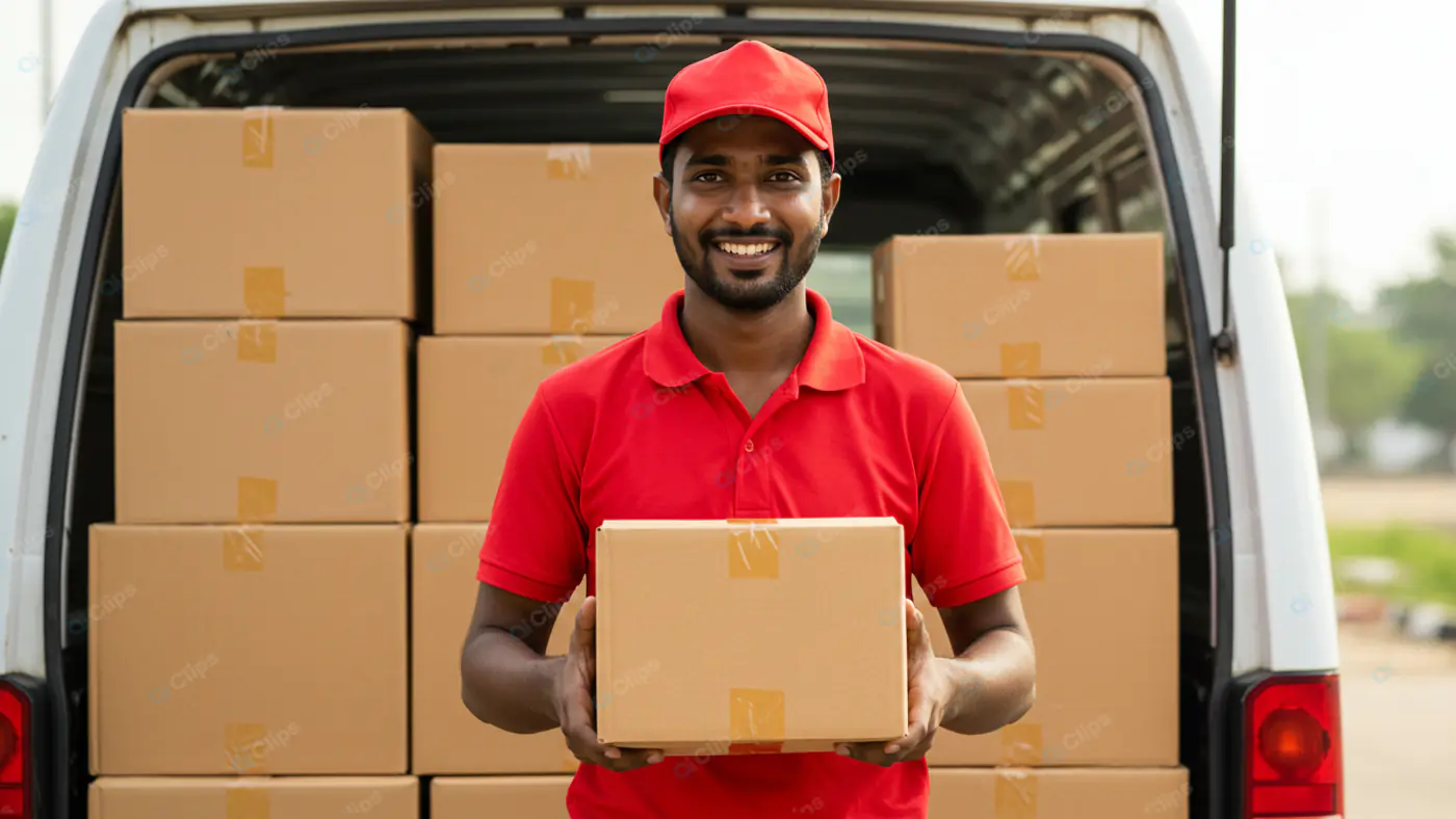 Efficient Courier with Loaded Van