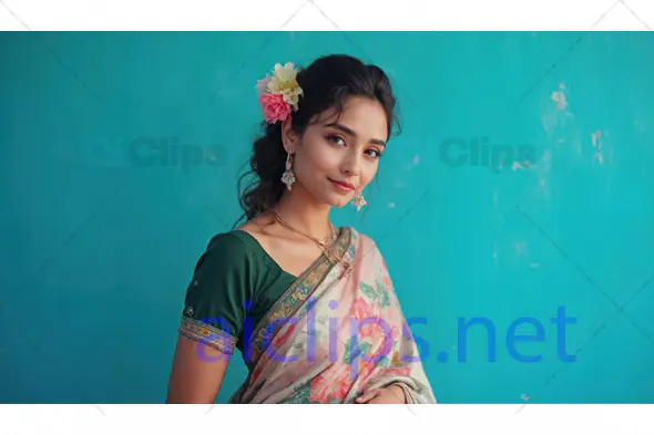Traditional Indian Woman in Saree