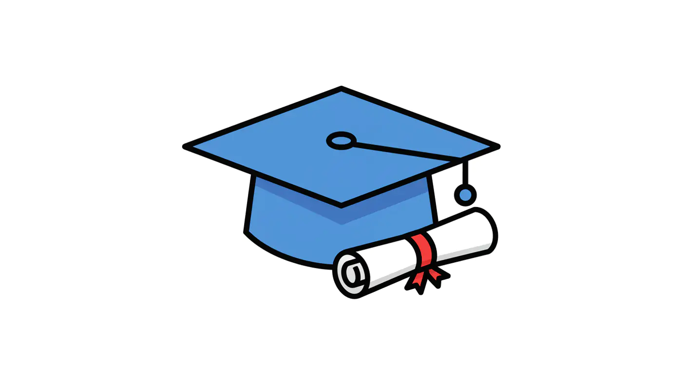 Graduation Cap and Diploma Icon