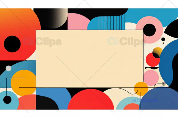 Vibrant Geometric Abstract Frame