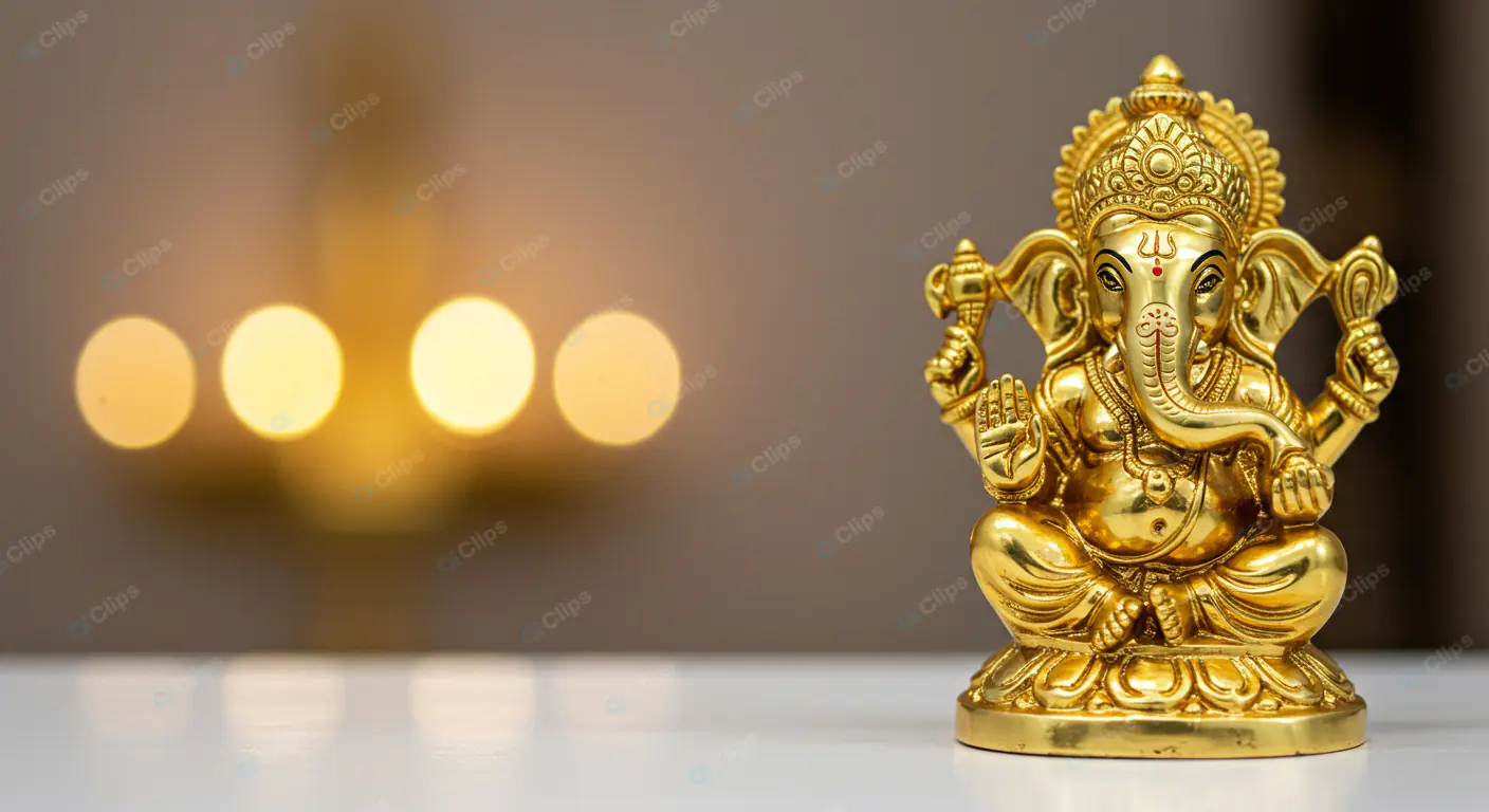 Golden Ganesha: Spiritual Elegance