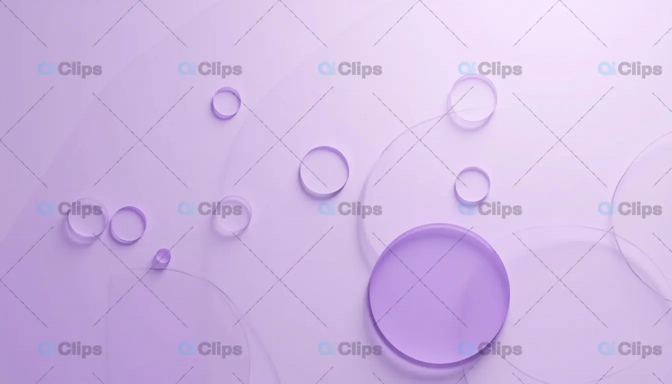 Abstract 3D Purple Geometric Background with Circular Patterns