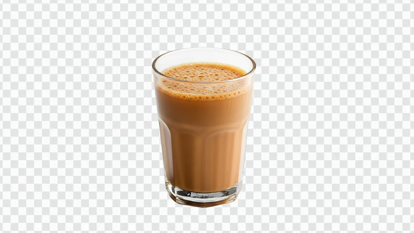 Frothy Indian Masala Chai Glass PNG Clipart