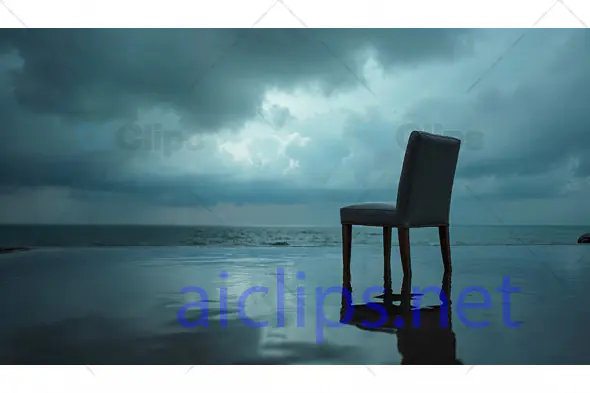 Solitary Chair by the Ocean