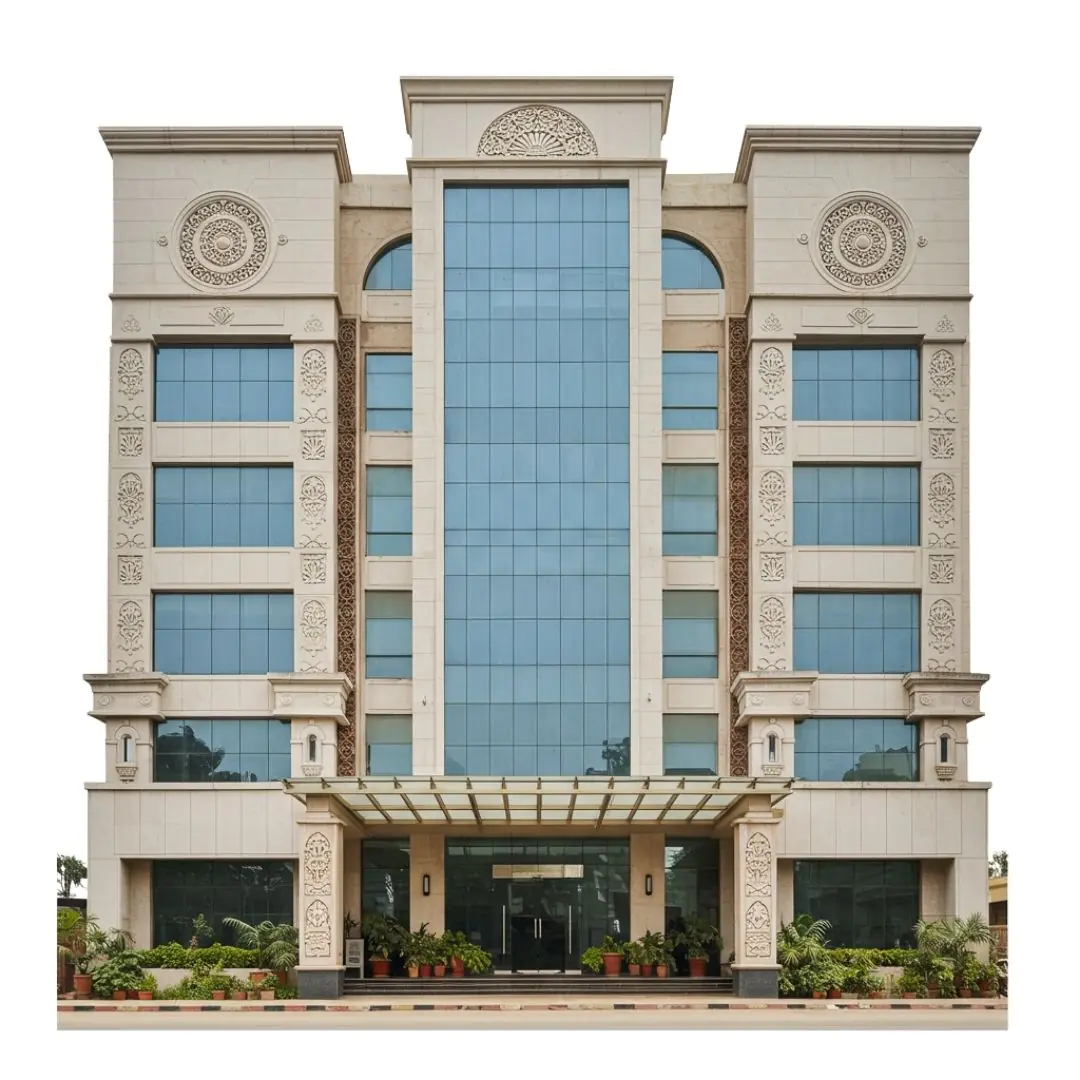 Elegant Corporate Office Building Facade PNG Clipart