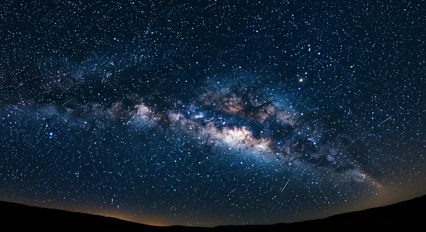 Milky Way Core with Meteor Trails – Night Sky Background